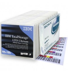 IBM LTO-3 BUNDLE DEAL : 10 backup & 1 Sony Universal cleaning tape, plus 10 labels
