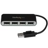 StarTech ST4200MINI2 4-Port Portable USB 2.0 Hub with Built-in Cable